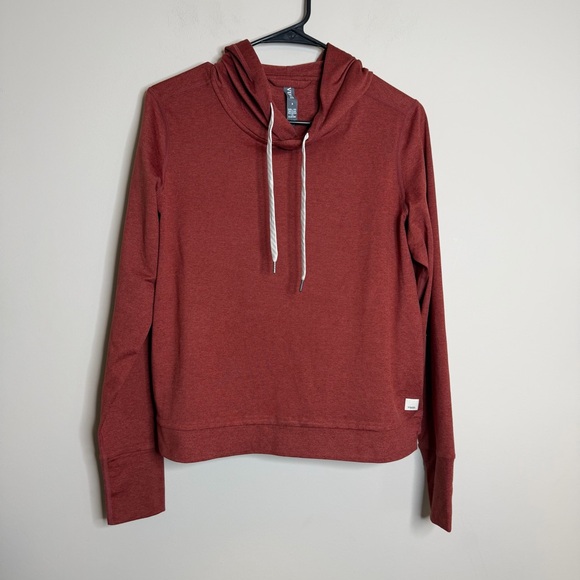 Vuori Halo Essential Womens Rust Red Hoodie Size Small - Picture 3 of 7